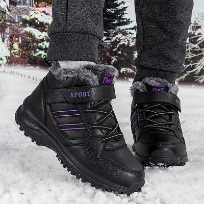 Elderly Shoes Walking Shoes Winter Fleece Thickened Flat Heel Cotton Casual Sports Shoes Soft Sole Thickened Cotton