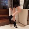 Women's Boots 2026 New Autumn and Winter Outfit Skirt Metal Buckle Pointed Thin Heel Temperament French Low Heeled Short Boots