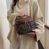 Large Capacity Leopard Print Cosmetic Bag Leather Pouch for Make Up Kit  Bathroom