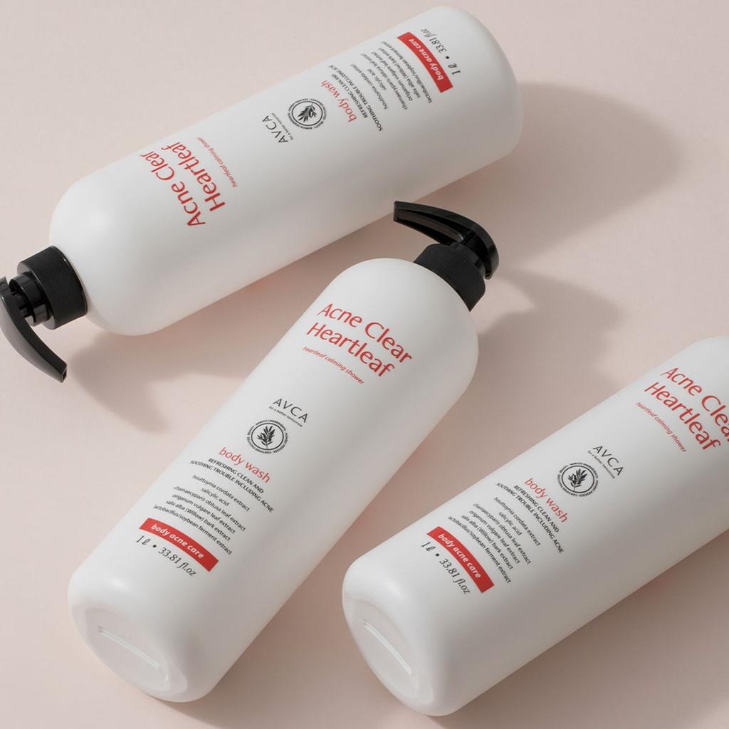 [Abka] Acne Clear Large Size Hypoallergenic Houttuynia Cordata Body Wash 1000ml X 2