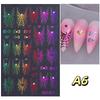 1/4 ks Halloweenské nálepky na nehty Roztomilé pavoučí nálepky na nehty Nehtové potřeby Manikúrní dekorace