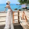 Fairy Seaside French Embroidery Jacquard Suspender Dress Women's Birthday Dress Dress Island Vacation Skirt
