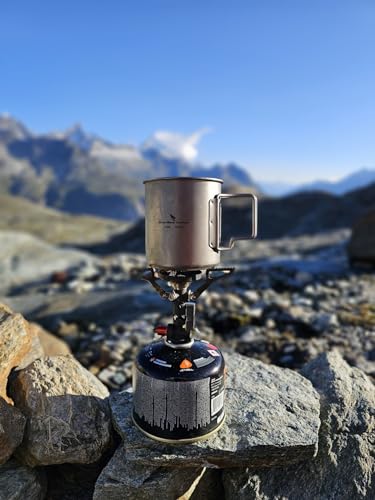 Boundless Voyage Titanium Mug, 420ml Single Cup, Titanium Cup, Camping Cup, Outdoor, Covered with Lid, Ti3025D