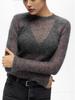 2024 Slim-Fit Hollow Knit Solid Color Long-Sleeve Sweater - European & American Street Style