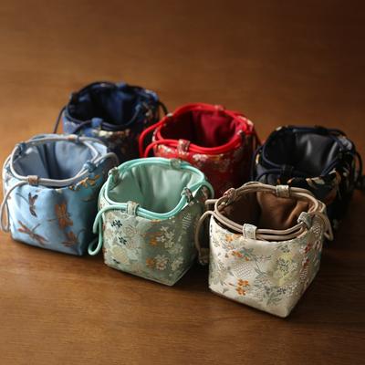Travel Bag Storage Pouch Tea Set Teapot Cup Bag Japanese Style Multifunctional Portable Drawstring Tea Ceremony Accessories New