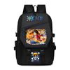 Zaino One Piece per Adolescenti Studenti Grande Capacità Stampa Anime Borsa Scolastica Moda Casual Daypack
