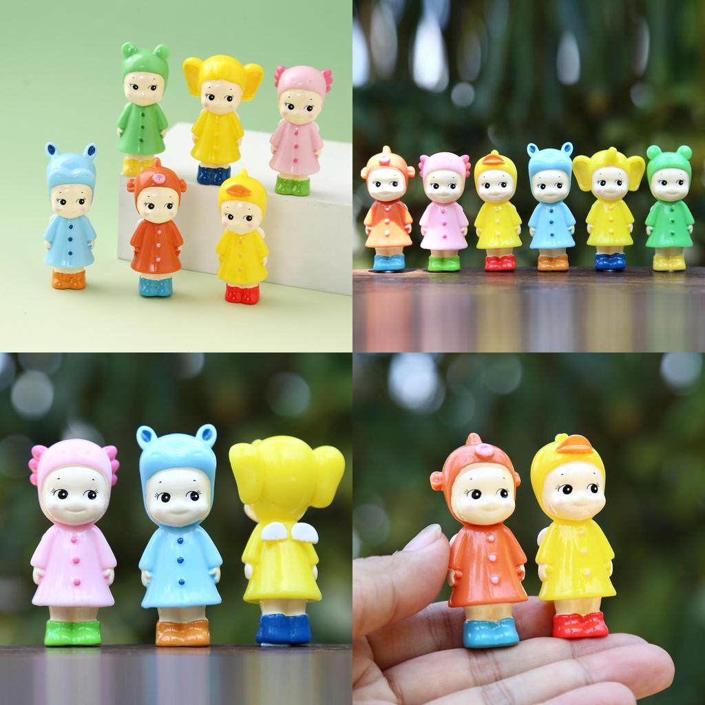 Resin Raincoat Doll Collectible Toy For Kids And Creative Decor
