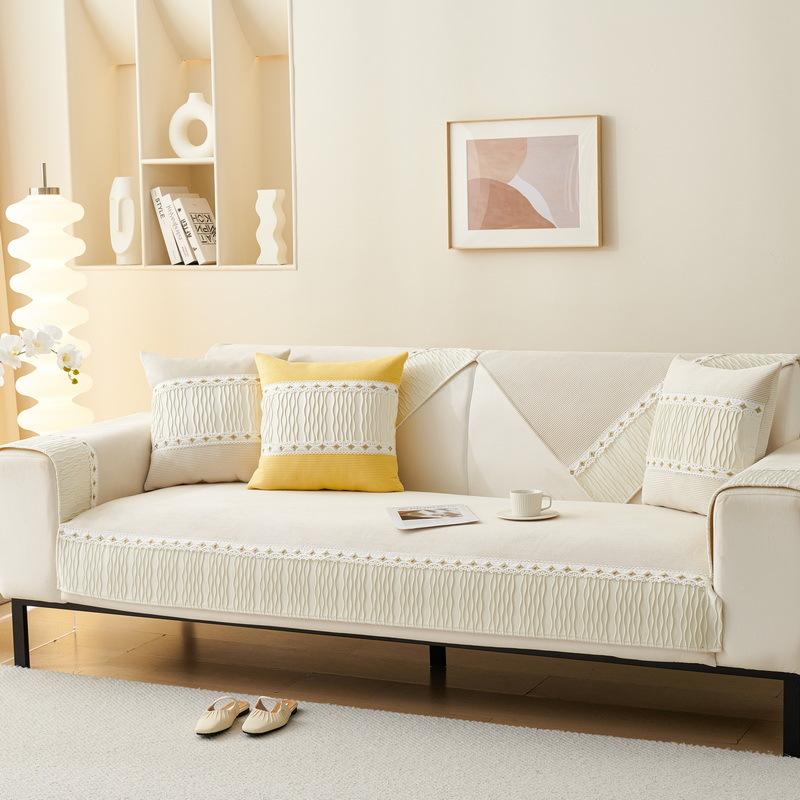 

Вельветовая подушка для дивана в кремовом стиле, осенне-зимняя плюшевая нескользящая подушка для сиденья, высококачественный чехол для дивана, ткань для чехла на подушку сиденья 70*70cm