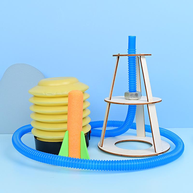 DIY Handmade Rocket Launcher Science Experiment Kit for Kids - Educational Physics Teaching Aid