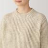 MUJI Andes Wool Mock Neck Size BA1P6A4A Women's Sweater, Oatmeal, S,