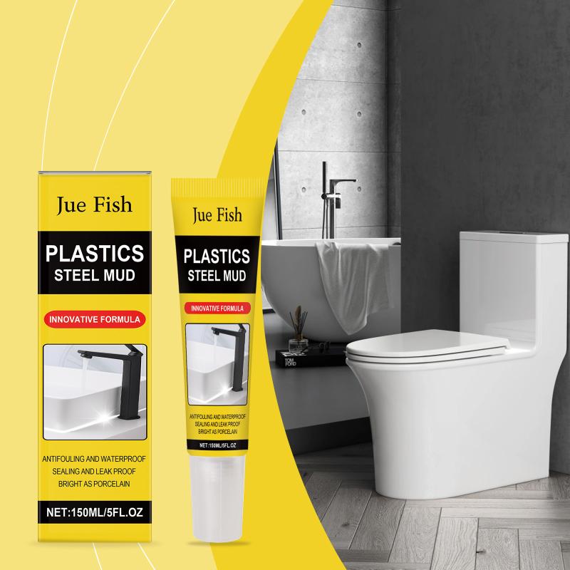 Household White Plastic Steel Mud Waterproof Caulking Glue  for Bathroom Toilet Kitchen Sink Sealer