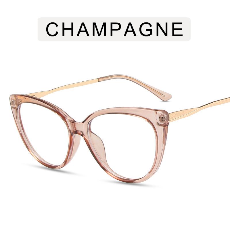

Blue Light Glasses Women Fashion Cat Eye Glasses Transparent Female Vintage Anti Fatigue Computer Eyeglasses Men Plain Glasses