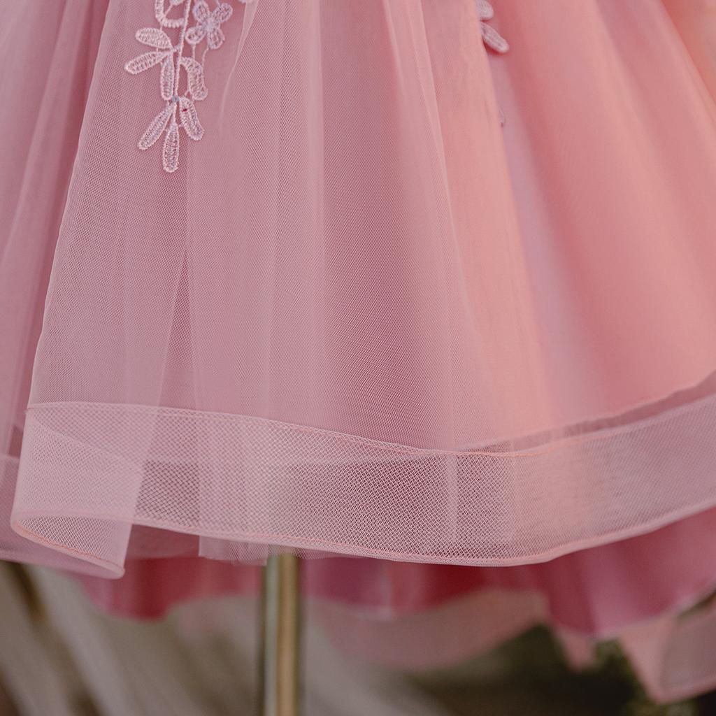 Wedding Flower Girls Dress Toddler Baptism 1st Birthday Dress Baby Girl Clothes Princess Wedding Lace Party Kids Costume T6035