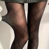 Fashion Semi Sheer Tights Hot Thin Stretch Fit Slimming Sexy Pantyhose Classic Diamond Pattern Women's Stockings Hosiery