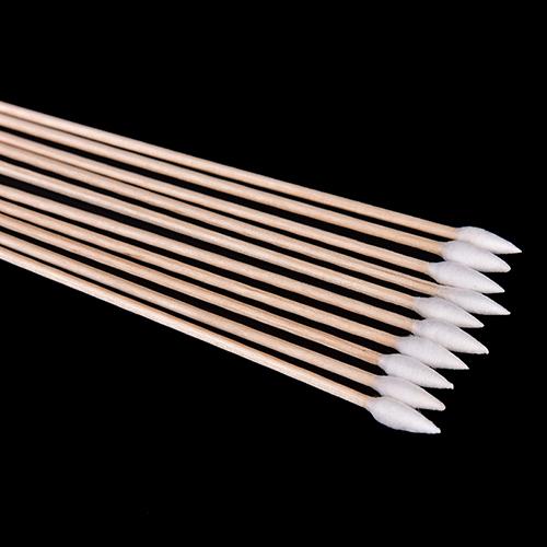100Pcs Wood Pointed Tip Head Eyebrow Tattoo Cotton Swab Beauty Makeup Color Nail Seam Disposable Dedicated Dirty Makeup brush