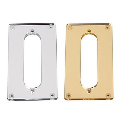 Tonabnehmer-Spiegelabdeckung Rahmen Flache Oberseite Ersatz für Gitarre Bass, Golden/ Silber