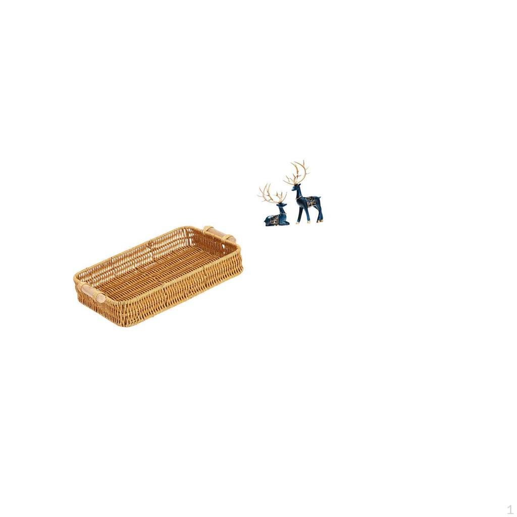 Elegant Reindeer Fruit Basket Set Decorative Bread Plate And Deer Figurines for Living Room Office