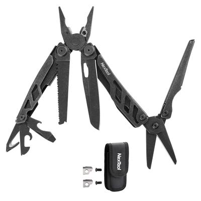 NexTool Flagship Pro Multi-Tool, 16-in-1 Folding Stainless Steel Multi-Function Pliers, YG8 Wire Cutter (Interchangeable), Pocket Knife with Bottle/Ca