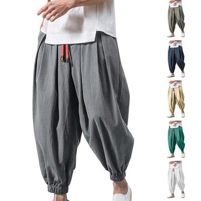 Pantalones bombachos holgados de otoño para hombre, pantalones deportivos chinos con sobrepeso, pantalones casuales de alta calidad, talla grande