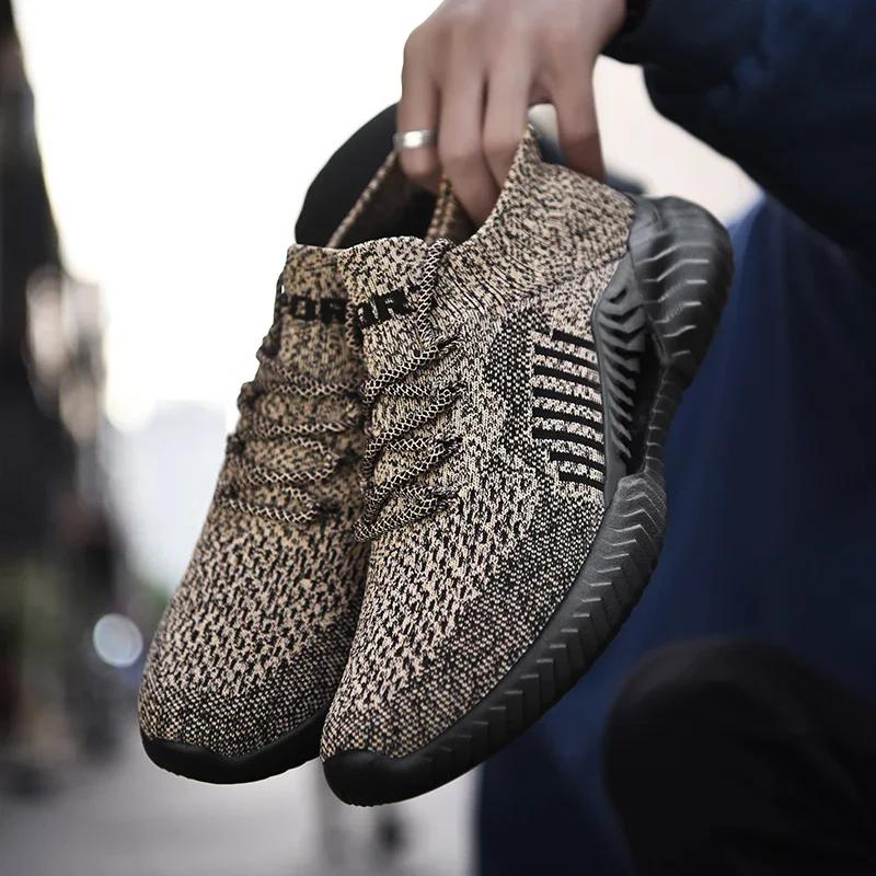 

Mens Shoes Lightweight Vulcanize Footwear 2025 New Walking Sneakers Zapatillas Hombre Fashion Men Sneakers Mesh Casual Shoes 39 хакі