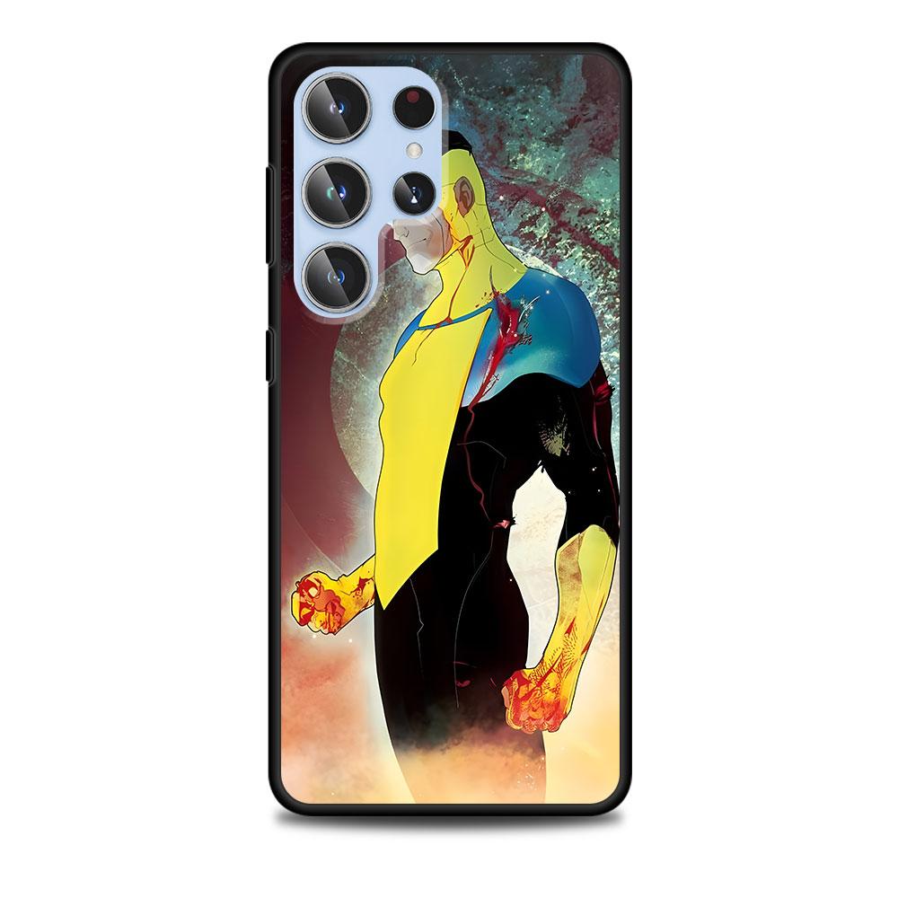 Invincible Comic Case for Samsung Galaxy S23 S21 S20 FE S24 S22 Ultra S10 S10e S9 Plus Soft Black TPU Phone Cover Bumper