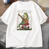 Cute Cottagecore Frog Playing Banjo T Shirts Unisex WOMEN Cotton Funny Mushroom Naturecore T Shirt Summer Casual Short Sleeve Tees