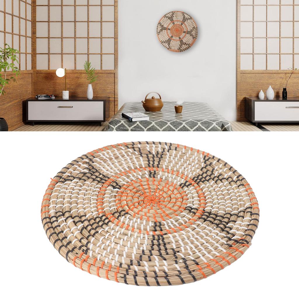 Grass Woven Placemats Nordic Innovative Round Placemats for Dining Table Home Decor Wall Decor