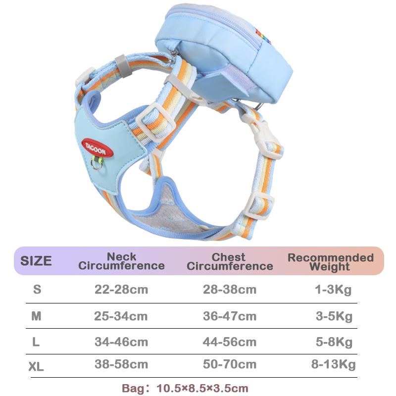 Strolling Dog Leash Lightweight Adjustable Dog Chest and Back Walking Harness Leash Vest Style Puppy Dog Outdoor Supplies