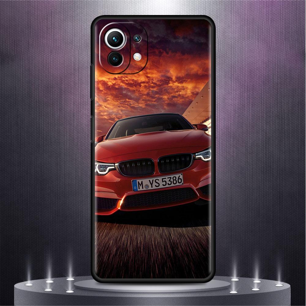 Blue Red Car Case For Xiaomi Mi Poco X3 NFC M4 M3 Pro F3 GT F1 11 Lite Note 10 11T 10T 9T Back Soft Phone Cover