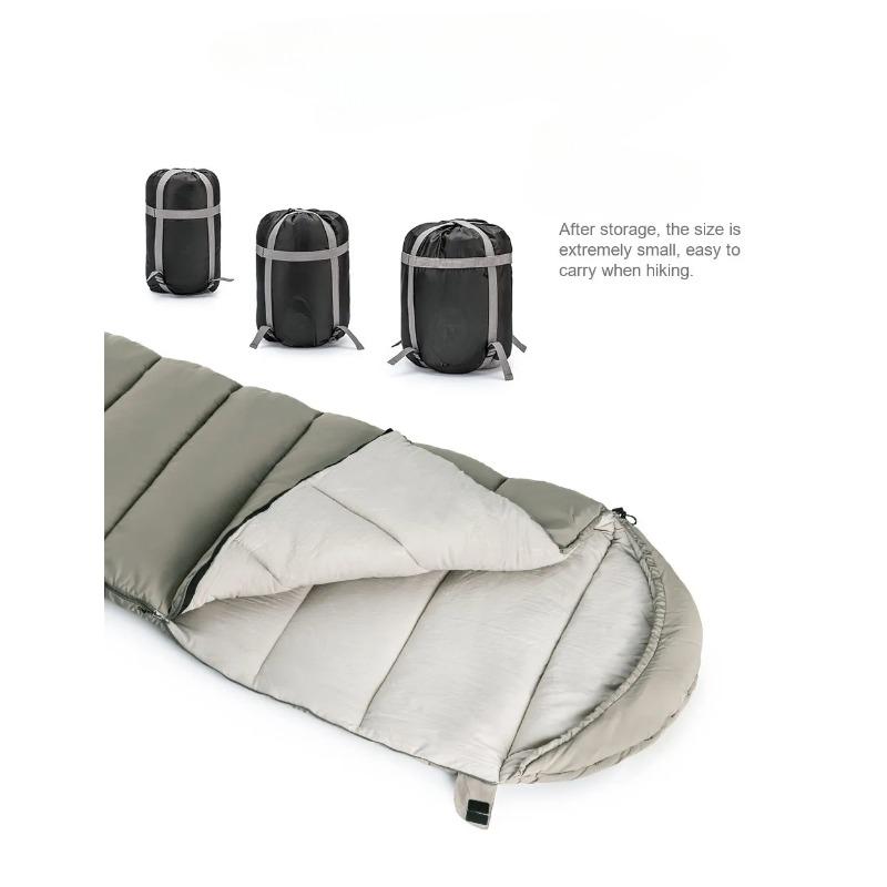 Outdoor Travel Dirty Double Sleeping Bag Camping Machine Washable Single Pair Portable Thickened  Lightweight Envelope with Hat Camping Sleeping Bag