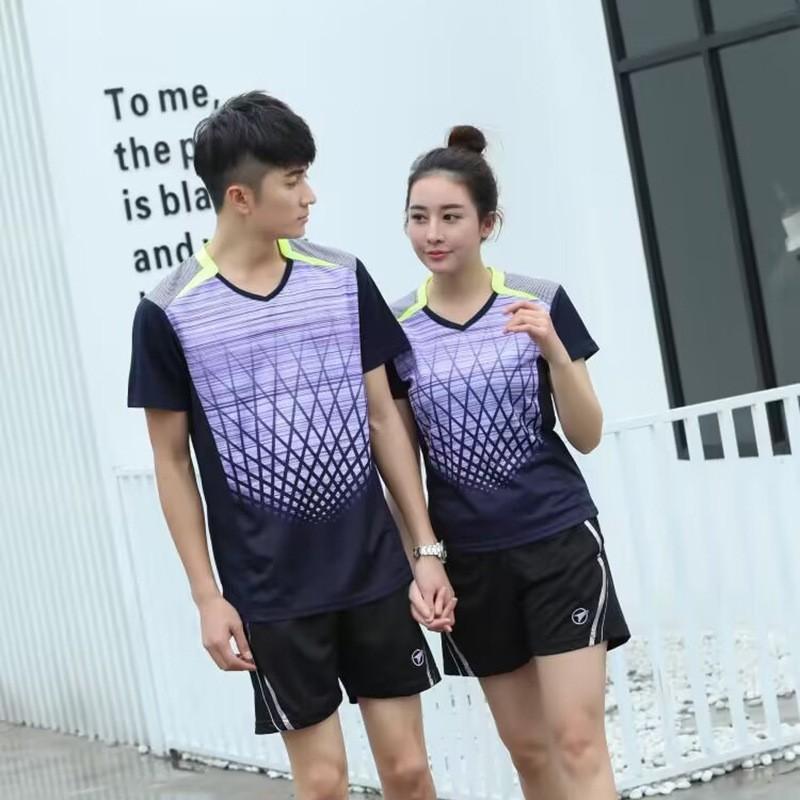 Breathable Sports Shirts Men Women Table Tennis Badminton Outfits
