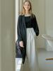 AVANT-G Striped Banding Wide Pants - Cream