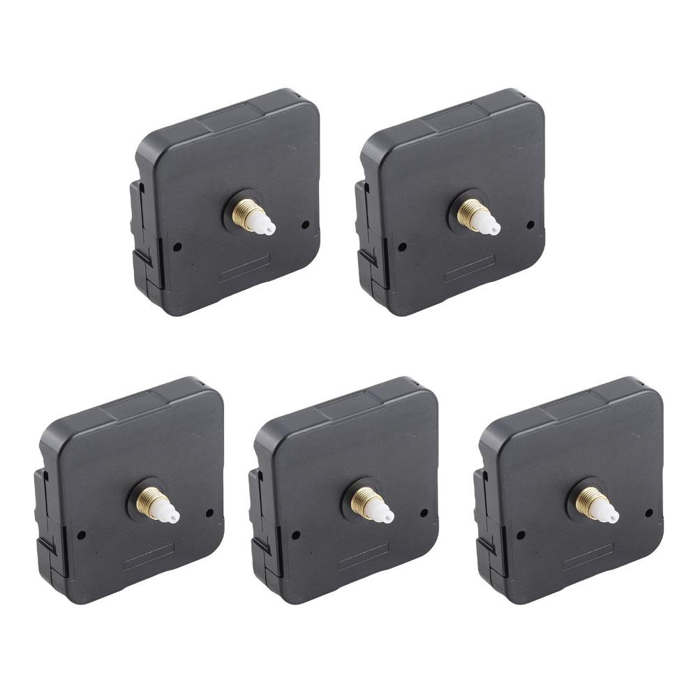 5Pcs Durable Plastic Clock Movement Black 5.6 x 5.6 x 1.6cm 2188 Movement Clock Replacement Parts Clock Repair