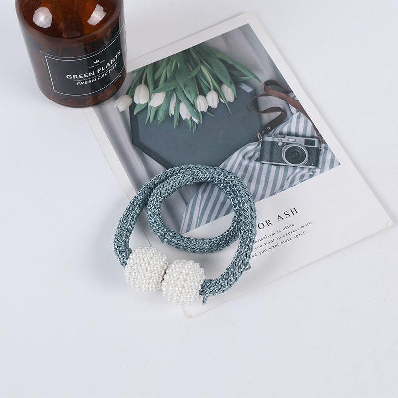 Pearl Magnetic Curtain Tieback Buckle - No-Punch Tie Rope Accessory