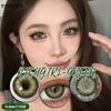Eyeshare 1 Pair Gray Pupil for Eyes Korean Brown Color Contact Lenses Natural Softlens Annual Use Cosmetic