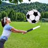 1 Set/4 Stück 3D Fußball Pinata Set mit Luftschlangen Geburtstagsparty Überraschungsspiel Gastgeschenke Augenbinde Stöcke und Schneebesen Thema Feiern