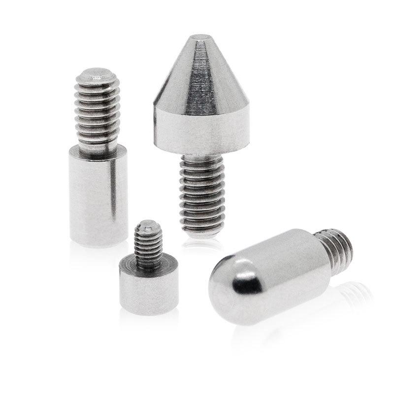 Stainless Steel External Thread Dowel Pin with Tapered/Round/Flat Head, Locating Column M3/M4/M5/M6