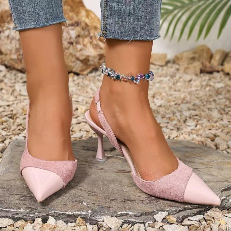 Fashion High Heels Summer 2025New Arrival Fashion Buckle Pointed Heel Sandals Women Comfort Simplicity Stilettos