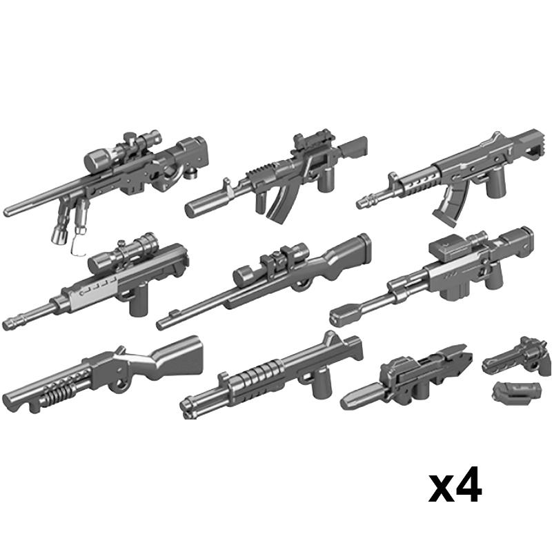 Andra världskriget Militära Vapen Byggklossar Armé Soldater Figurer 98K MG34 MG42 PPSH Vapenbälte Tillbehör Klossar Leksaker För Barn