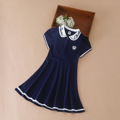 Baby Girl Dress Klær Barn Sommer Preppy Style Broderikjole Barn Bomull Blomster Jenter Prinsesse kjoler