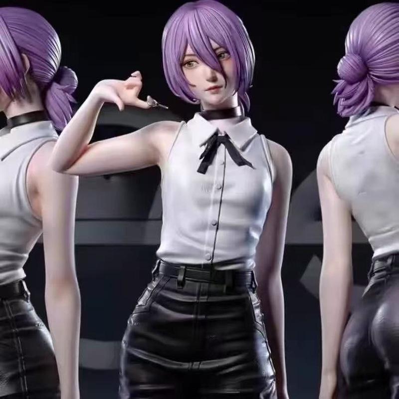 Chainsaw Man Reze Teufelsfiguren Statische Statue Figur Zweiköpfige Skulptur Kann Ausgetauscht werden Schreibtischverzierung Trendige Schöne Spielzeuge