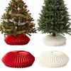 Honeycomb Modern Christmas Tree Skirt 60cm-70cm Diameter Foldable Christmas Tree Base Ring for Home Decor Xmas Gift