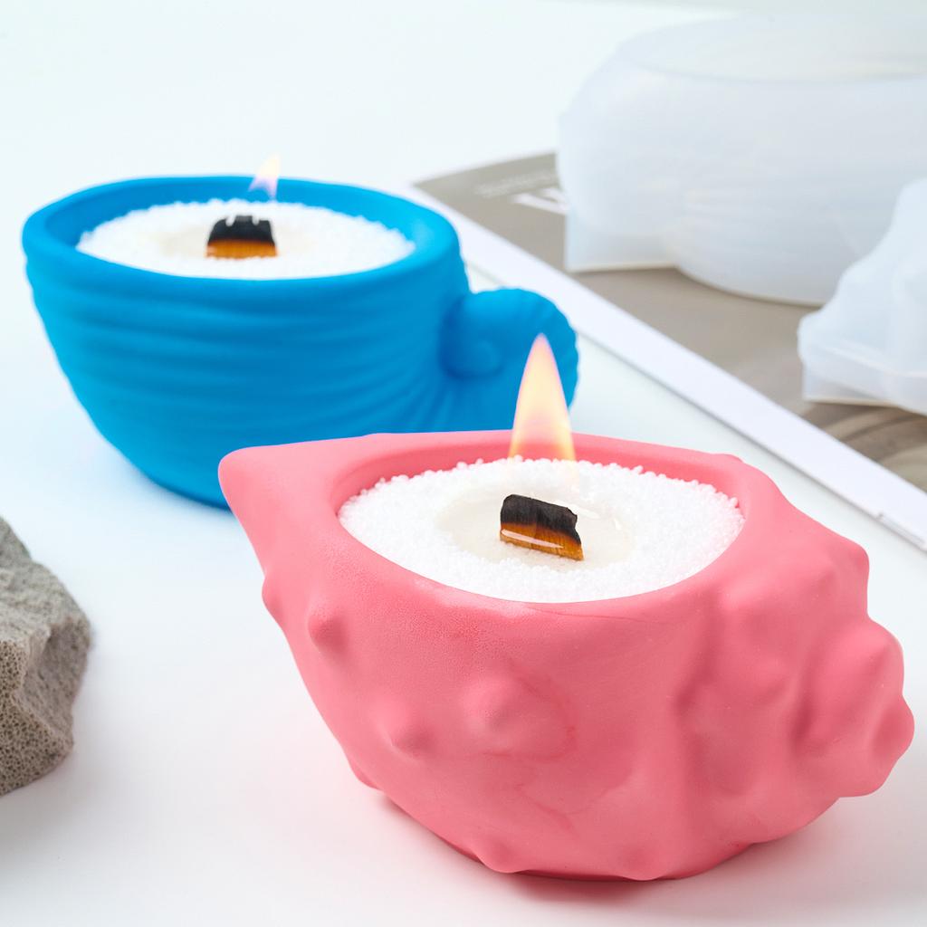 Conch Candle Jar Silicone Mold DIY Succulent Flower Pot Gypsum Cement Molds Jewelry Storage Box Resin Crafts Making Home Decor