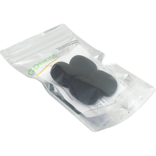 GONKISS Gąbka Mikrofonowa Osłona Przeciwwietrzna do Mikrofonów Nakamerowych, Duża, Zestaw 4 szt., Czarna