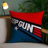Classic Film T-Top Gun Cushion Cover Soft Short Plush Double-Sided Printing Home Decor Machine Washable Pillow Case Gift