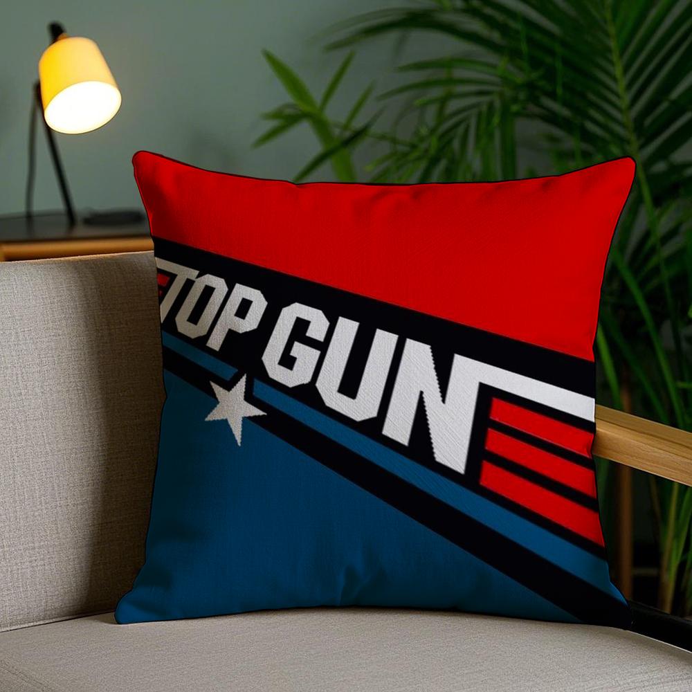 Classic Film T-Top Gun Cushion Cover Soft Short Plush Double-Sided Printing Home Decor Machine Washable Pillow Case Gift