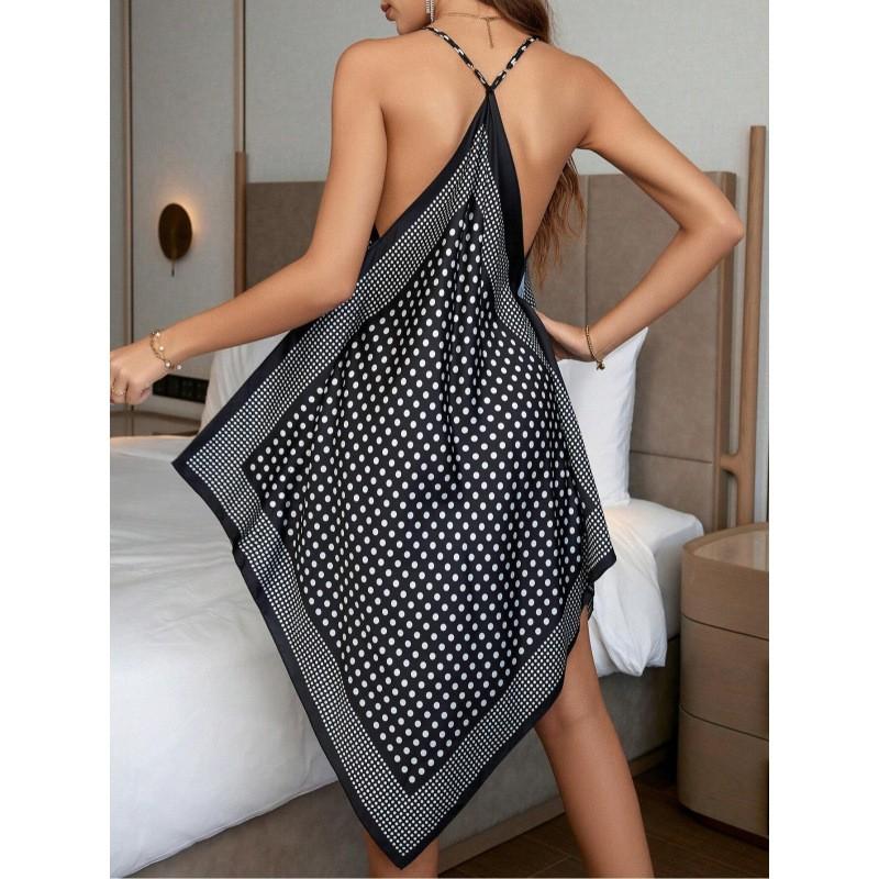 Womens Sleeveless Floral Print Slip Dress Loose Fit Mini Street Style