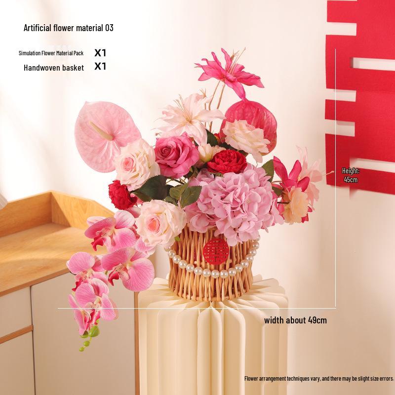 Romantic Wedding Aisle & Table Flower Arrangement: Floral Art Bouquet and Ornaments