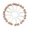 12Pcs Scarf Brooch Pins Vibrant Color Faux Pearl Design Smooth Surface Reusable Unique Shape Decorative Alloy Women Fashion Scarf
