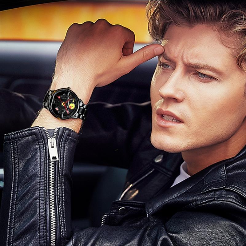 SVJ Brand Watch Cross-country Stereo Steering Wheel Waterproof Hollow Watch Forging Modified High-grade Non-mechanical Men's Watch